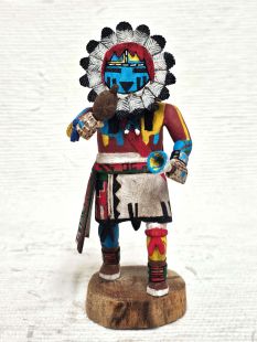 Native American Hopi Carved Sunface Kachina Doll (Katsina Doll)