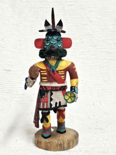 Native American Hopi Carved Roadrunner Kachina Doll (Katsina Doll)