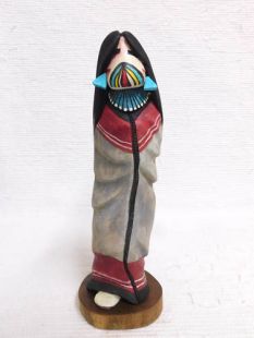 Native American Hopi Carved Butterfly Maid Katsina Sculpture