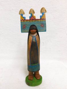 Native American Hopi Carved Butterfly Maiden Dancer Katsina Doll