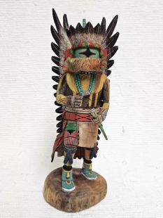 Native American Hopi Carved Chasing Star Planetary Kachina Doll (Katsina Doll)--Blue