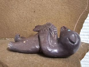 Zuni Carved Otter Fetish with Fish