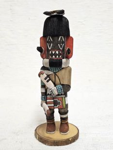 Native American Hopi Carved Left Handed Hunter Kachina Doll (Katsina Doll)