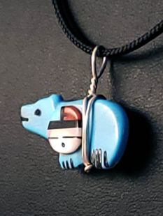 Native American Navajo Made Bear Pendant