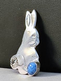 Native American Navajo Made Pin with Rabbit