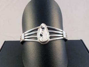 Native American Navajo Made Cuff Bracelet with White Buffalo