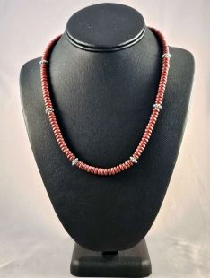 Native American Santee Sioux Made PIpestone Necklace