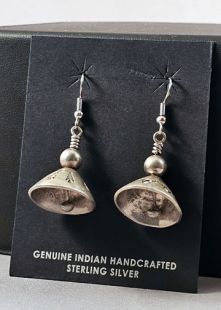 VIntage Native American Navajo Made Mother-in-Law Bell Earrings