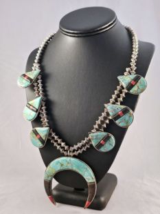 Vintage Native American Hopi Made Reversible Necklace 