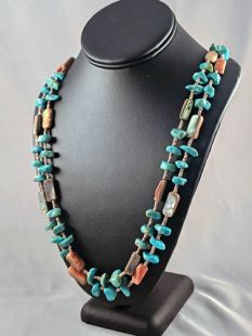 Native American Navajo Made Two-Strand Necklace