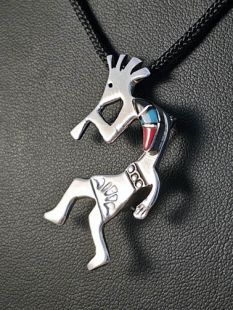 Native American Navajo Made Pin/Pendant with Kokopelli