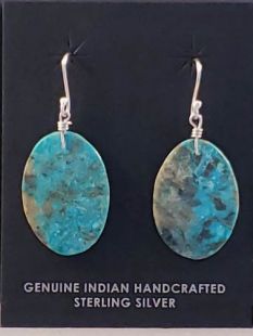 Native American Santo Domingo Made Turquoise Earrings 
