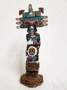 Native American Hopi Carved Butterfly Maiden Sculpture