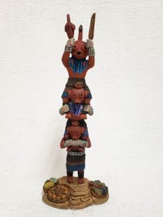 Native American Hopi Carved Mudheads Katsina Doll