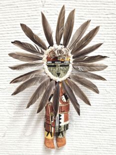 Old Style Hopi Carved Sunface Traditional Powerful Spirit Kachina Doll (Katsina Doll)