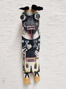 Old Style Hopi Carved Chakwaina Traditional Warrior Kachina Doll (Katsina Doll)