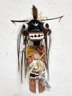 Old Style Hopi Carved Ogre Traditional Guard Kachina Doll (Katsina Doll)