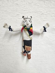 Old Style Hopi Carved Clown Traditional Kachina Doll (Katsina Doll) 