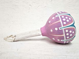 Native American Hopi Gourd Flower Rattle