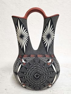 Native American Acoma Handpainted Wedding Vase