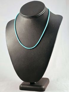 Native American Santo Domingo Made Necklace with Turquoise Heishe 