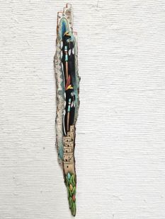 Native American Laguna Carved Longhair and Pueblo Wall Hanging Sculpture