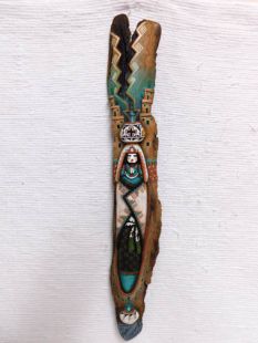 Native American Laguna Carved Pot Carrier Maiden Wall Hanging Sculpture
