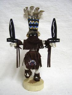 Native American Navajo Made Apache Crown Dancer Kachina Doll