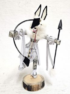 Native American Navajo Made Wolf Kachina Doll