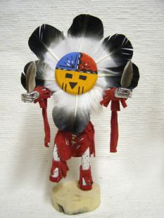 Native American Navajo Made Sunface Kachina Doll