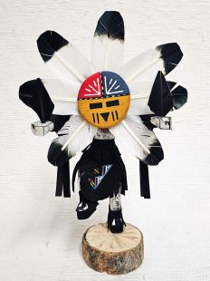 Native American Navajo Made Sunface Kachina Doll