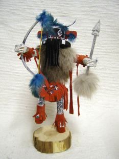 Native American Navajo Made Left Handed Hunter Kachina Doll