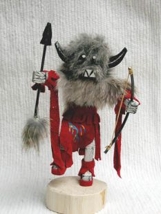 Native American Navajo Made Great Spirit Buffalo Kachina Doll