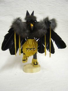 Native American Navajo Made Raven Kachina Doll