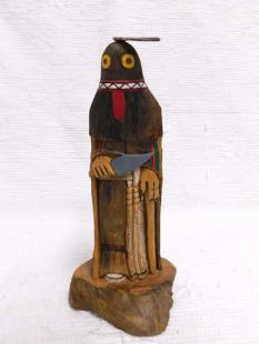Native American Hopi Carved Ogre Woman Disciplinarian Katsina Sculpture