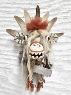 Old Style Hopi Carved Ogre Traditional Guard Kachina Doll (Katsina Doll)