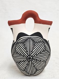 Native American Acoma Handpainted Wedding Vase