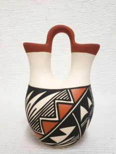 Native American Acoma Handpainted Wedding Vase