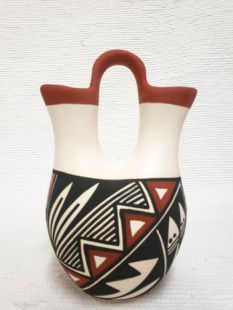 Native American Acoma Handpainted Wedding Vase