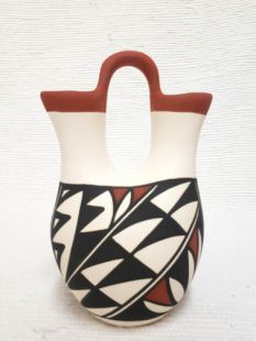 Native American Acoma Handpainted Wedding Vase