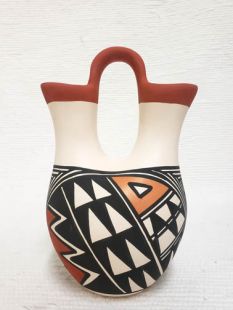 Native American Acoma Handpainted Wedding Vase