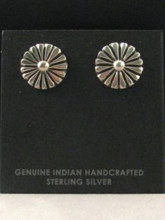 Native American Navajo Made Concha Post Earrings