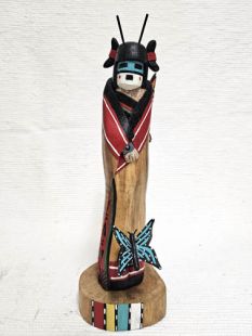 Native American Hopi Carved Butterfly Maid Katsina Sculpture