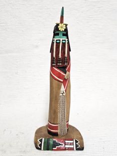 Native American Hopi Carved Longhair Redbeard Katsina Sculpture