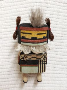 Old Style Hopi Carved Corn Maiden Traditional Katsina Doll-Mini