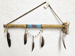 Native American Navajo Made Wrapped Ceremonial Pipe - 18" Wrapped Pipe