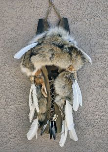 Native American Made Coyote Cradleboard--Large