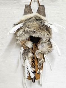 Native American Made Coyote Cradleboard--Large