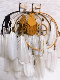 12"--Native American Made Dreamcatcher Medicine Wheel Combination