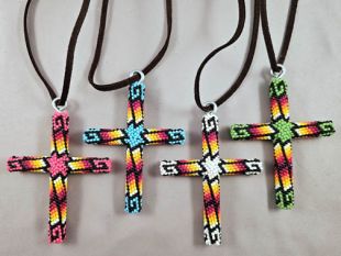 Native American Navajo Made Beaded Cross